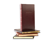 Custom bound journals, leather.